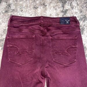 American Eagle Outfitters Women's Burgundy Skinny Jeans